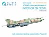 Quinta Studio QD+72240 MiG-21bis late 3D-Printed & coloured Interior on decal paper ( Eduard )( with 3D-printed resin parts ) 1/72